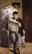 Paul Cezanne in reading the artist's father France oil painting artist
